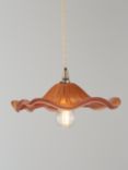 John Lewis ANYDAY Frenchie Glass Ceiling Shade, Amber