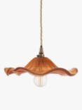 John Lewis ANYDAY Frenchie Glass Ceiling Shade, Amber