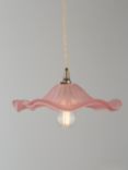 John Lewis ANYDAY Frenchie Glass Ceiling Shade, Blush