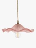 John Lewis ANYDAY Frenchie Glass Ceiling Shade, Blush