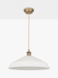 John Lewis Alexandra Glass Pendant Ceiling Light, Opal