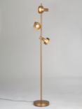 John Lewis Leighton 3 Adjustable Light Floor Lamp, Warm Antique Brass