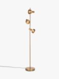 John Lewis Leighton 3 Adjustable Light Floor Lamp, Warm Antique Brass