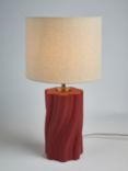 John Lewis Tall Twist Table Lamp, Red