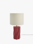 John Lewis Tall Twist Table Lamp, Red