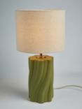 John Lewis Tall Twist Table Lamp, Green