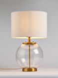 John Lewis Park Globe Glass Touch Table Lamp, Aged Brass