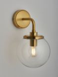 John Lewis Park Globe Glass Dimmable Wall Light, Aged Brass