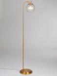 John Lewis Park Globe Glass Floor Lamp, Aged Brass