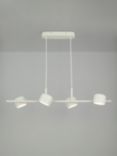 John Lewis 4 Spotlight LED Pendant Ceiling Pivot Bar, Greige