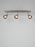 John Lewis Baldwin 3 Spotlight Ceiling Bar, Pewter