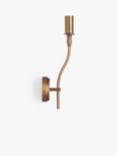 John Lewis Elk Wall Light Fitting, Matt Antique Brass