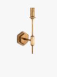 John Lewis Hex Wall Light Fitting, Aged Brass