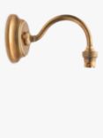 John Lewis Pumpkin Swan Neck Wall Light Fitting, Aged Brass