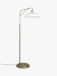 John Lewis Alexandra Glass Floor Lamp, Opal