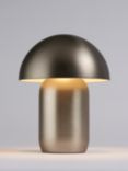 John Lewis Mushroom Rechargeable Dimmable Table Lamp, Chrome