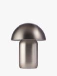 John Lewis Mushroom Rechargeable Dimmable Table Lamp, Chrome