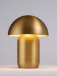 John Lewis Mushroom Rechargeable Dimmable Table Lamp, Brass