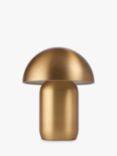 John Lewis Mushroom Rechargeable Dimmable Table Lamp, Brass