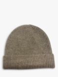 John Lewis Cashmere Beanie, Biscuit 11587u