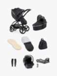 egg3 Pushchair, Carrycot & Accessories with Egg Shell Car Seat and Base Luxury Bundle, Carbonite