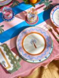 Eleanor Bowmer Electric Coast Palm Tree Stoneware Dinner Plate, 27.5cm, Pink/Multi