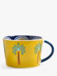 Eleanor Bowmer Electric Coast Palm Tree Stoneware Mug, 330ml, Yellow/Multi