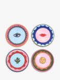 Eleanor Bowmer Electric Coast Icons Cork-Backed Round Placemat, Set of 4, Assorted