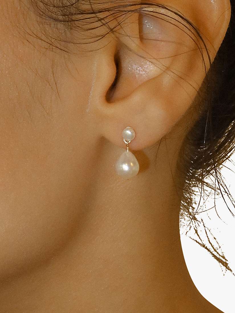 Buy Leah Alexandra Baroque Freshwater Pearl Petite Drop Earrings, Gold Online at johnlewis.com