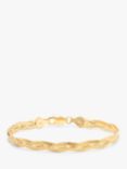 Leah Alexandra Herringbone Braided Bracelet, Gold
