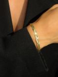 Leah Alexandra Herringbone Braided Bracelet, Gold