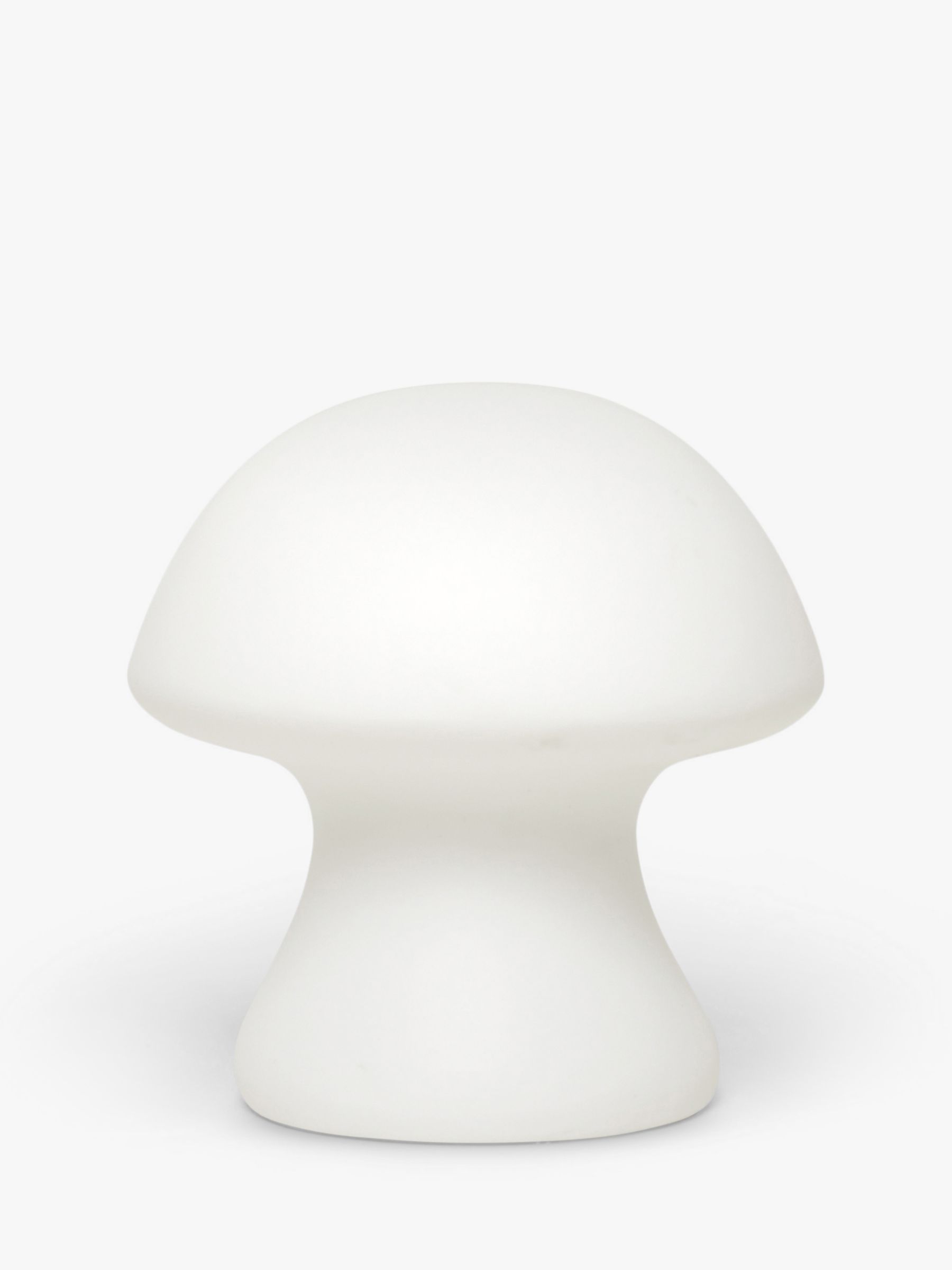 Kikkerland Small Cordless Mushroom Table Light, White