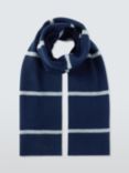 John Lewis Cashmere Stripe Scarf, Blue/White