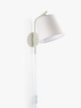 John Lewis ANYDAY Harry Plug-In Wall Light, Putty