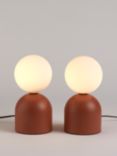 John Lewis ANYDAY Lupo Touch Table Lamps, Set of 2, Auburn