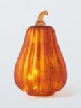 John Lewis LED Glass Pumpkin Decoration, Orange