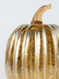 John Lewis LED Glass Pumpkin Decoration, Silver