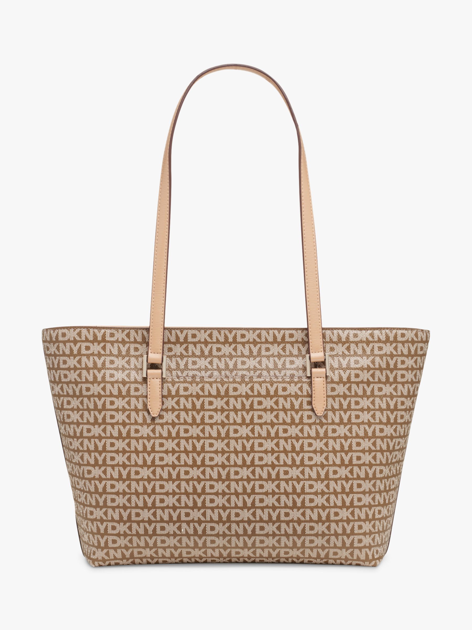 DKNY Bryant Monogram Tote Bag, Chino/Cappuccino