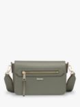 DKNY Bryant Leather Flapover Cross Body Bag, Olive