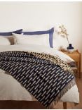 John Lewis Shetland Base Throw, Cobolt