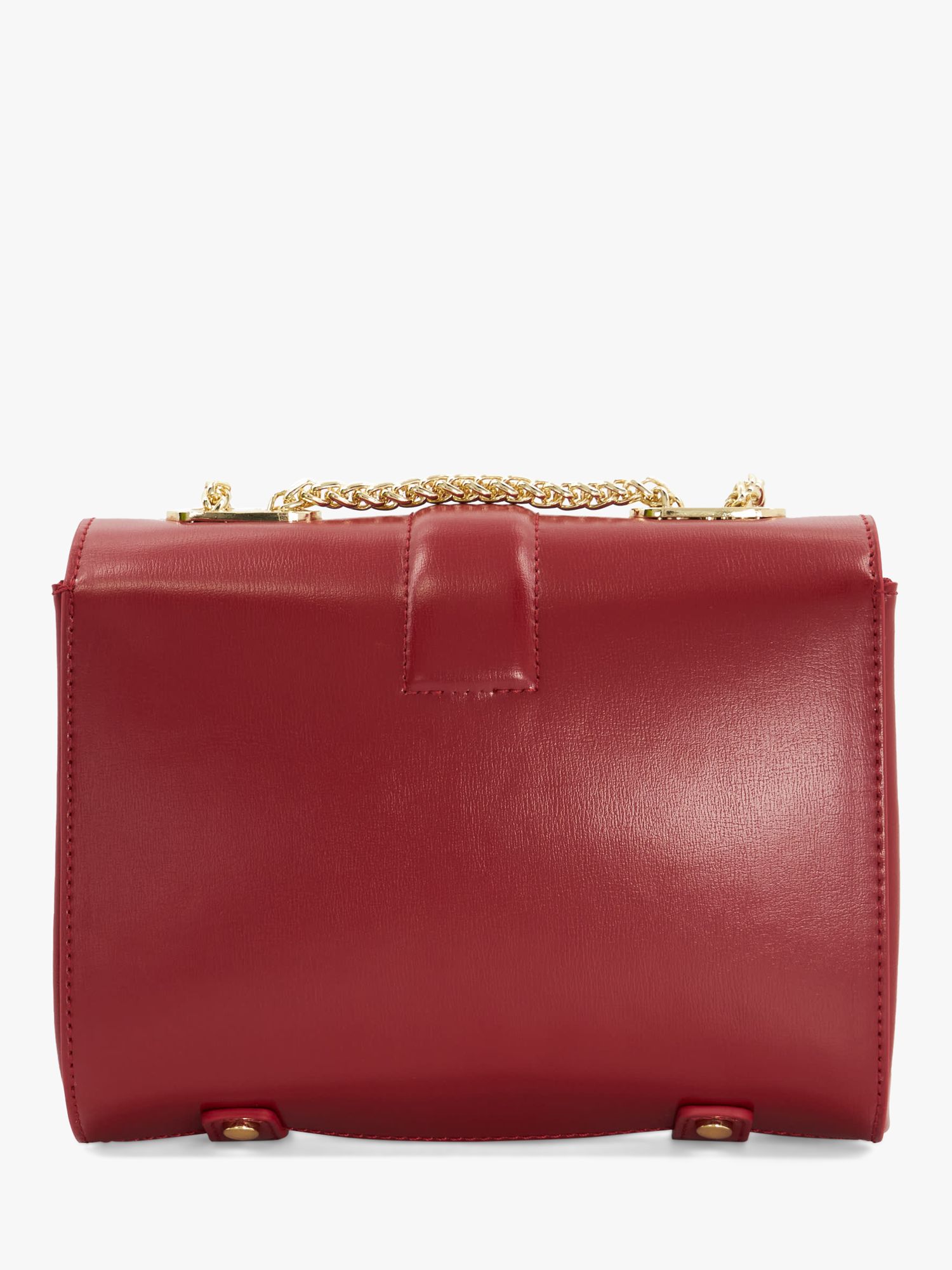 Dune Definitive Chain Strap Clutch Bag, Red at John Lewis & Partners