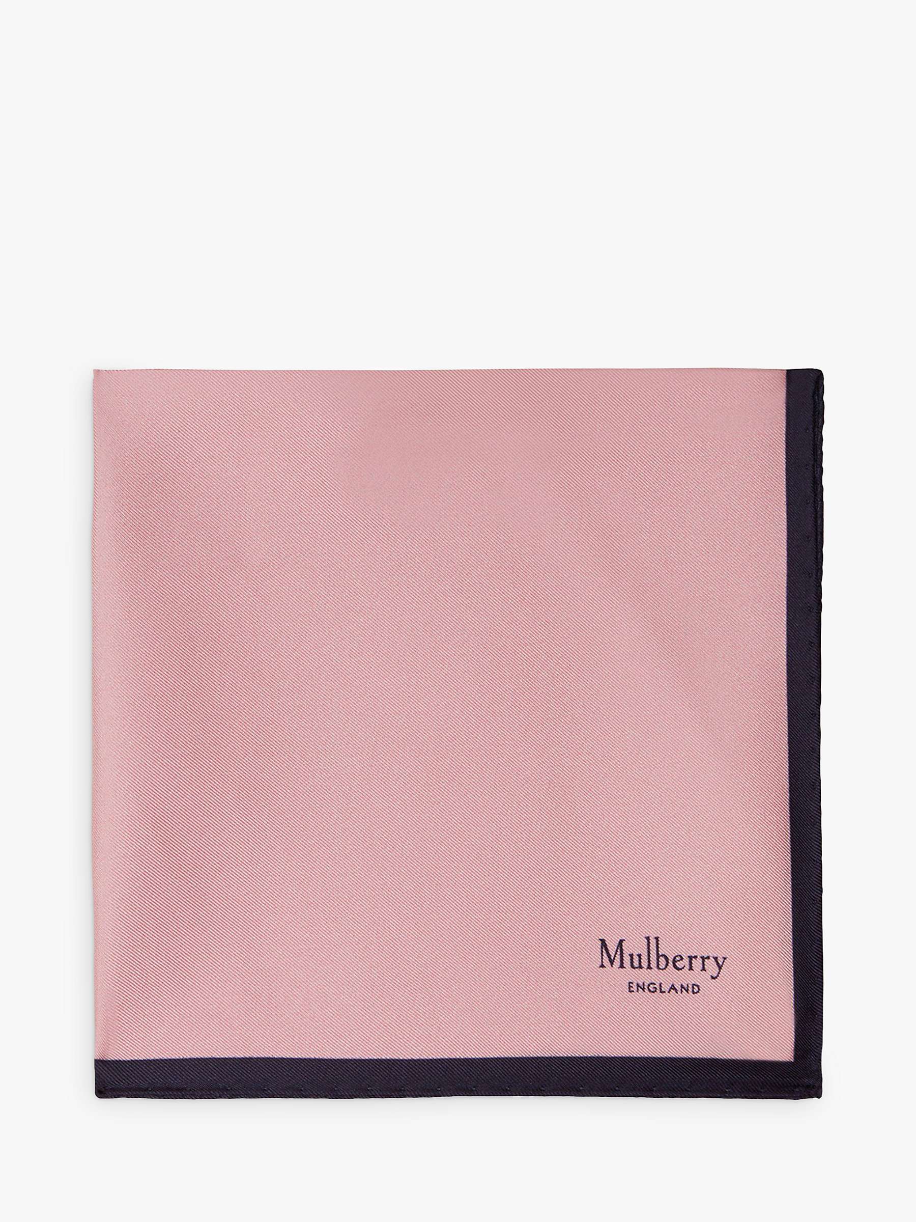 Buy Mulberry Logo Silk Pocket Square Online at johnlewis.com