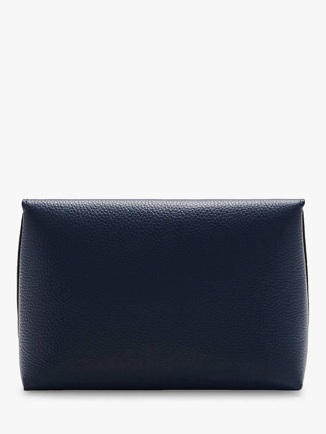 Mulberry Darley Classic Grain Leather Small Cosmetic Pouch, Bright Navy 2