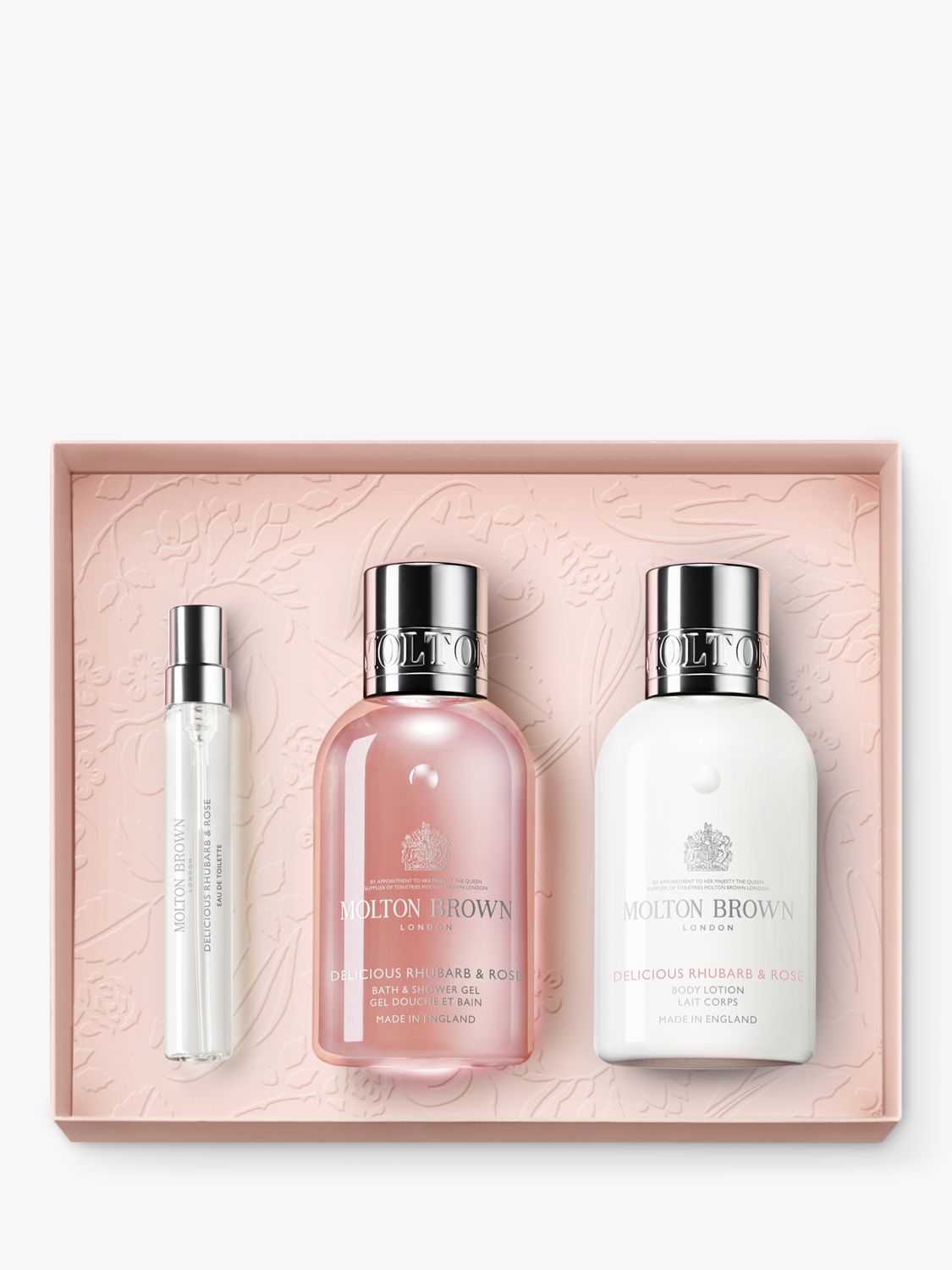 Molton Brown Delicious Rhubarb & Rose Travel Collection Bodycare Gift Set 1