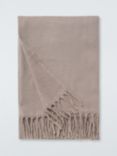 John Lewis Mohair Effect Plain Throw, Warm Grey