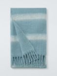 Mohair Effect Stripe Throw, Heritage Grey