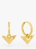 Rachel Jackson London Guardian Angel Wings Huggie Hoop Earrings, Gold