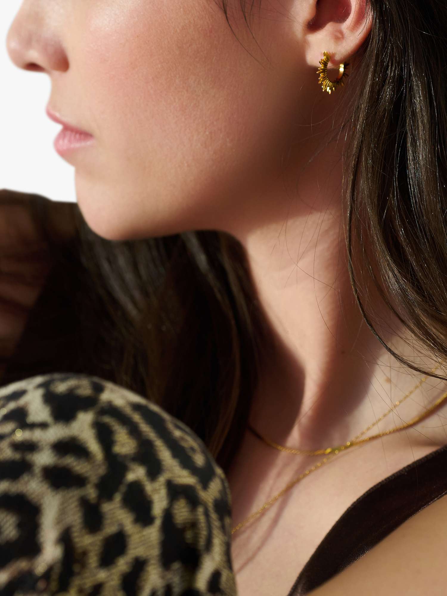 Buy Rachel Jackson London Electric Goddess Mini Huggie Hoop Earrings, Gold Online at johnlewis.com