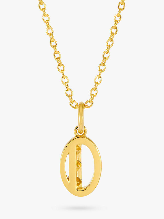 Rachel Jackson London Art Deco Symbolic Number Necklace, Gold, 0