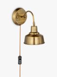 Nkuku Nar Small Wall Light, Brass